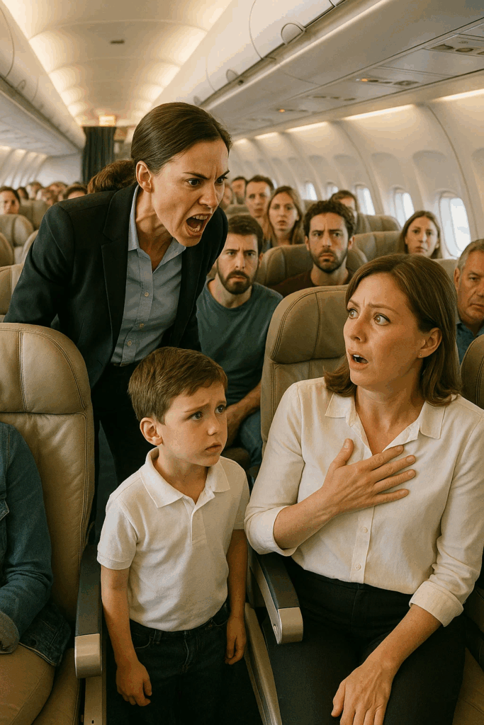 When Naomi refused to give up her window seat to a mother who wanted to sit beside her son, she was called “inhumane.” But what the captain said next left the entire plane in stunned silence.