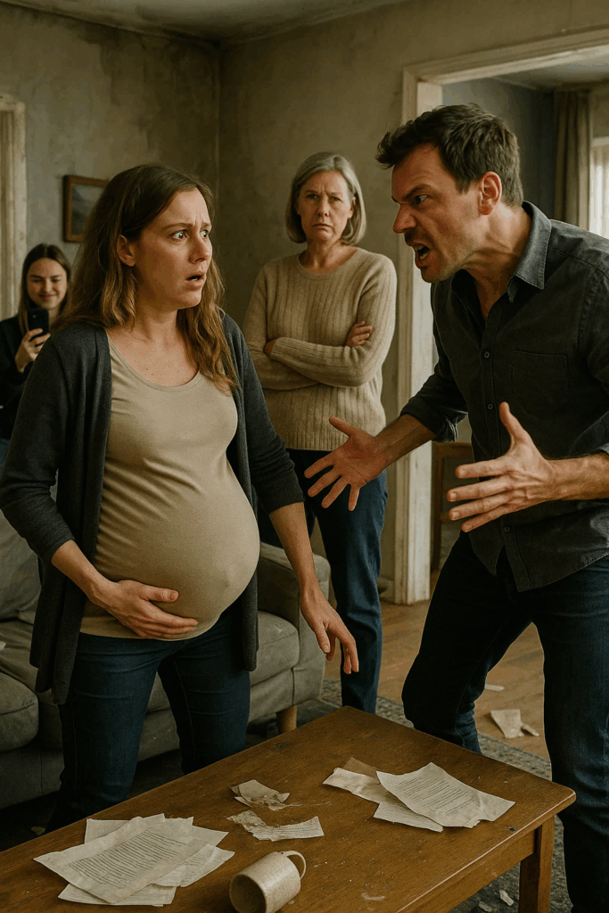 When I was eight months pregnant with twins, I won an $850,000 lottery. But my mother-in-law demanded I give her every cent. When I refused, my husband slapped me hard across the face. I lost balance, my belly hit the sharp edge of the table, and my water broke. My sister-in-law began filming, smiling in excitement. I warned them they would regret it. But what my husband did next still sends chills down my spine…